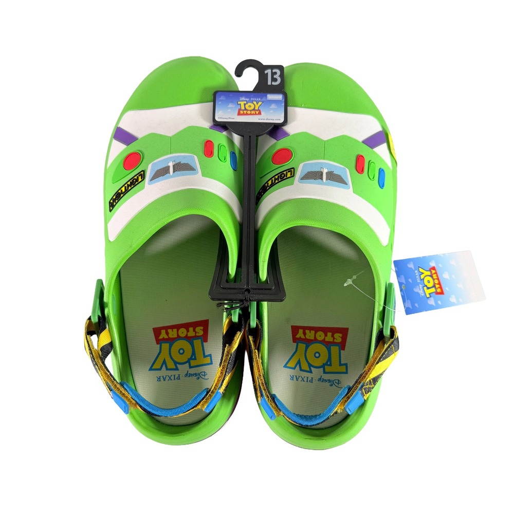 Disney Pixar Toy Story Buzz Lightyear Green Clogs Mens Size 13 NWT